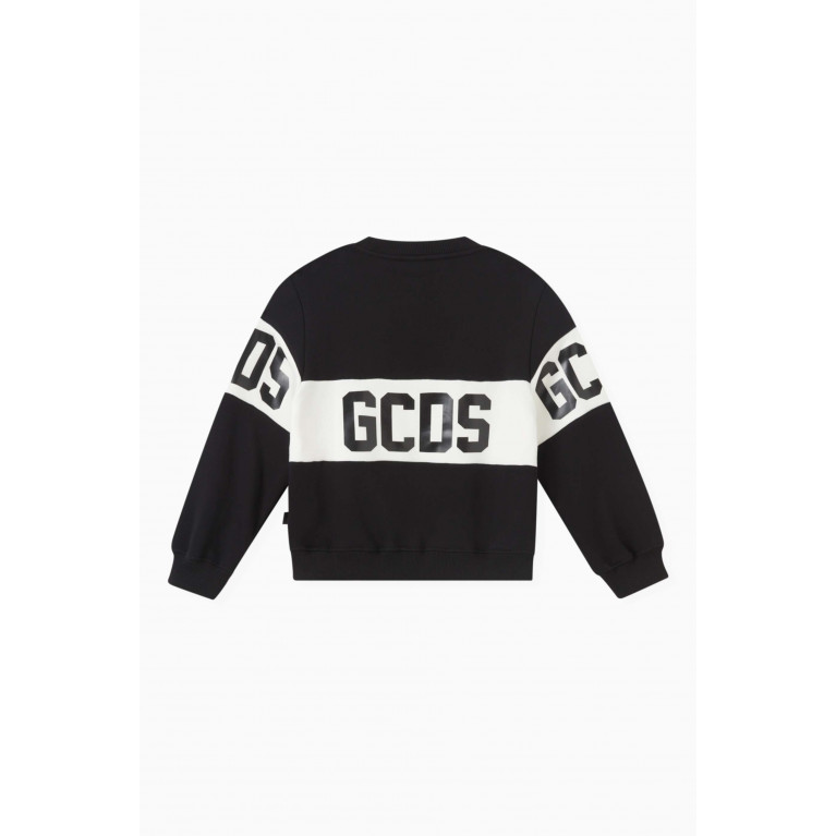 GCDS - Logo Sweatshirt in Cotton Black