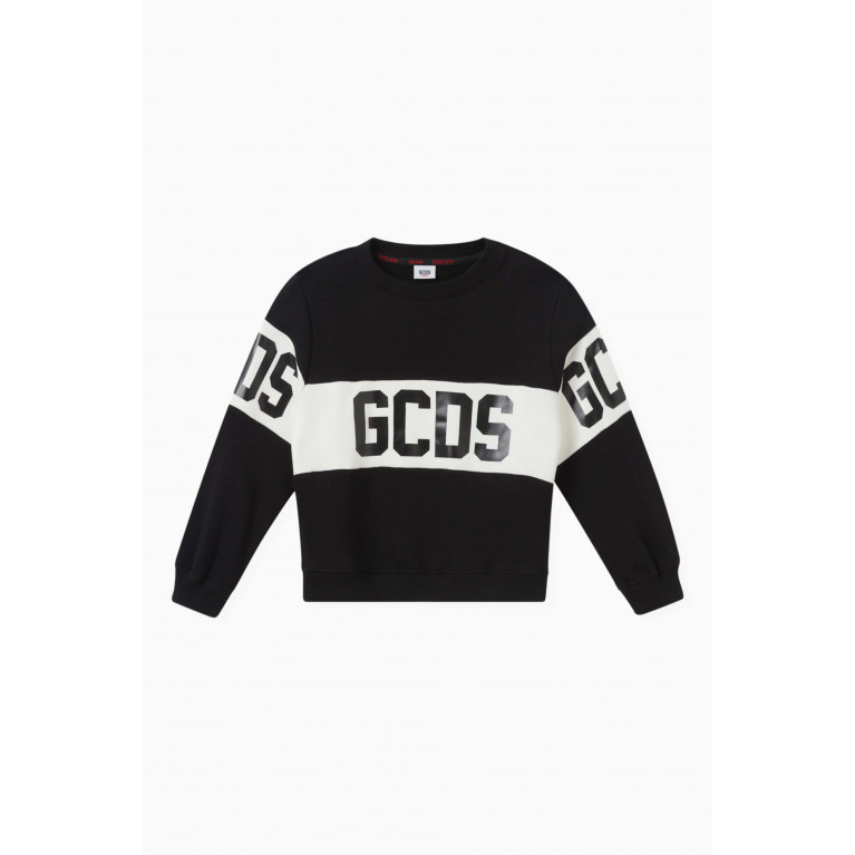 GCDS - Logo Sweatshirt in Cotton Black