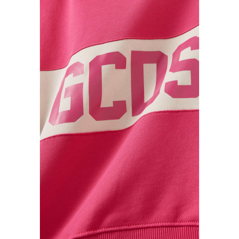 GCDS - Logo Sweatshirt in Cotton Pink