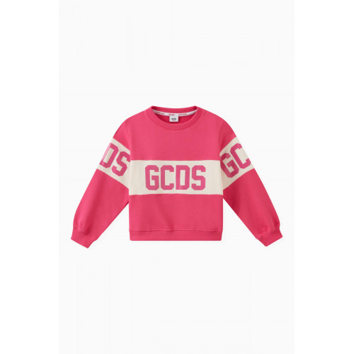 GCDS - Logo Sweatshirt in Cotton Pink