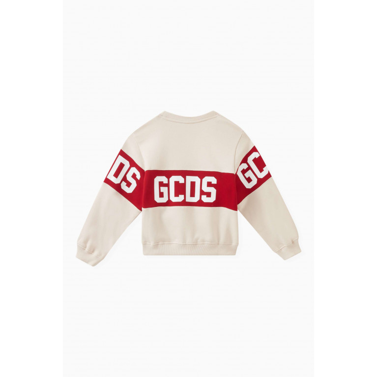 GCDS - Logo Sweatshirt in Cotton Neutral