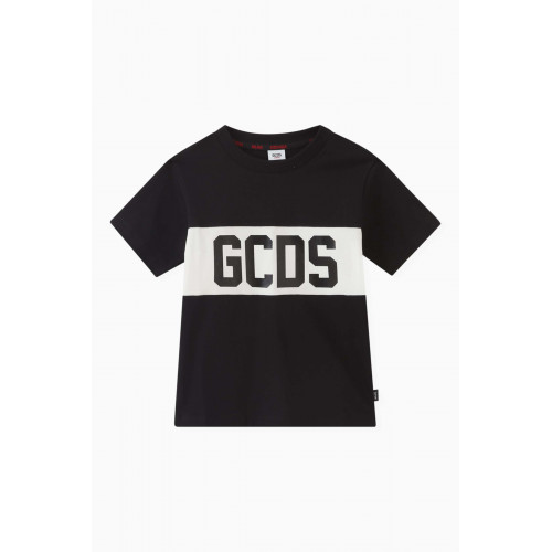 GCDS - Logo T-shirt in Cotton-jersey Black