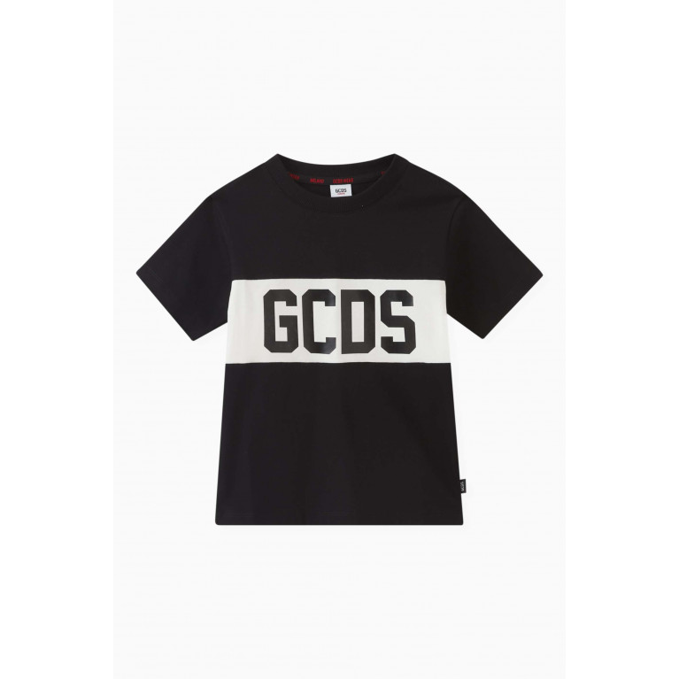 GCDS - Logo T-shirt in Cotton-jersey Black