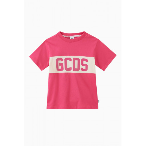 GCDS - Logo T-shirt in Cotton-jersey Pink