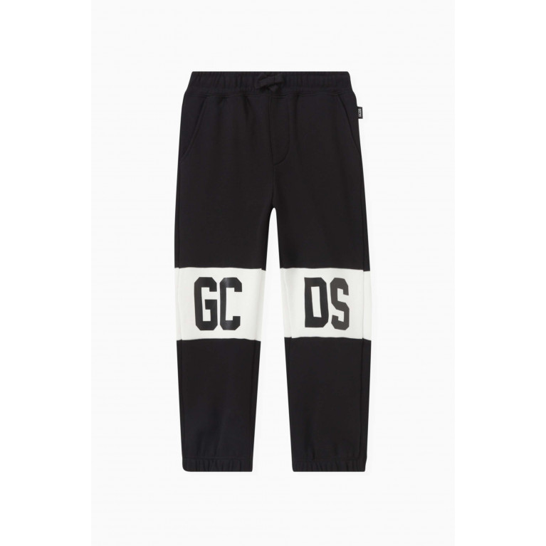 GCDS - Logo Sweatpants in Cotton Black