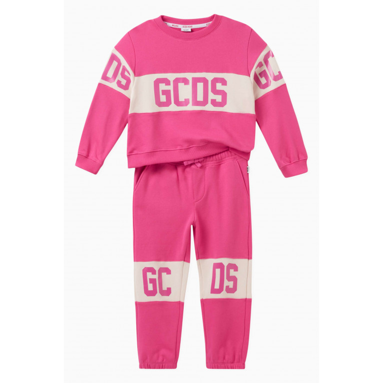 GCDS - Logo Sweatpants in Cotton Pink