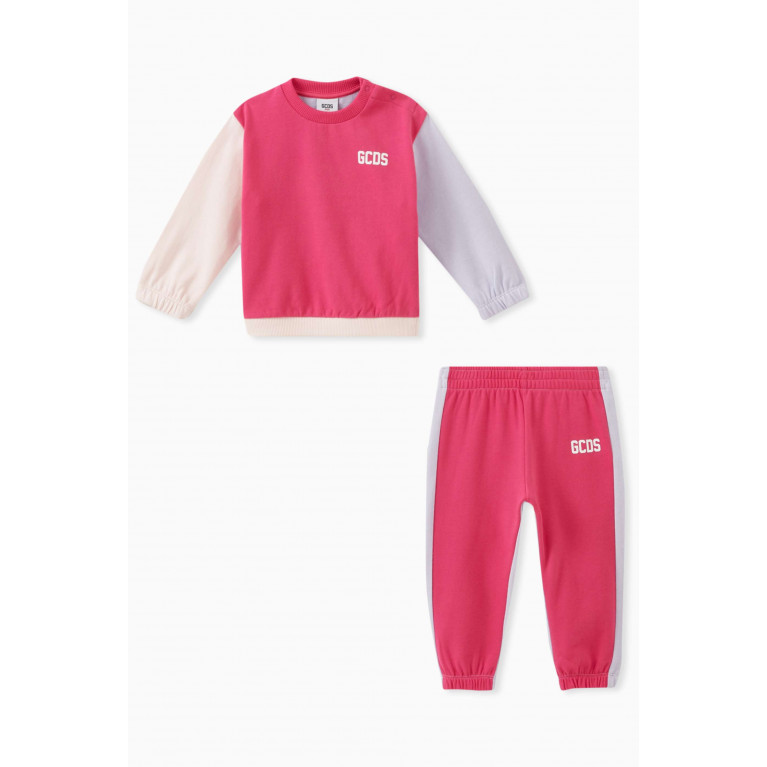 GCDS - Colourblock Tracksuit Set Pink