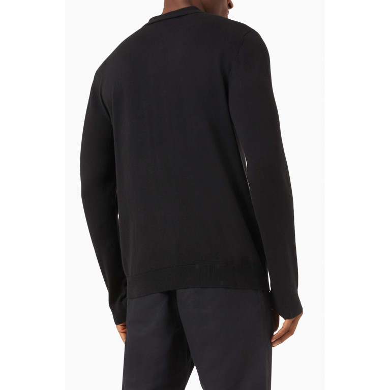 Selected Homme - Berg Polo Shirt in Cotton-knit Black
