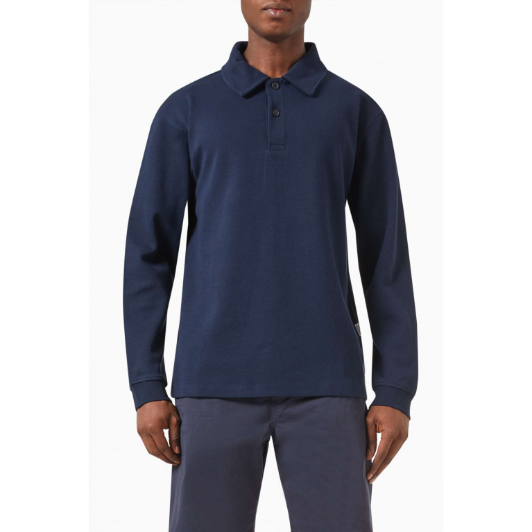 Selected Homme - Dap Polo Shirt in Organic Cotton-knit Blue
