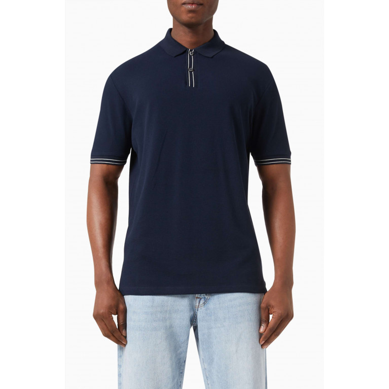Selected Homme - Freddy Polo Shirt in Cotton-piqué Blue