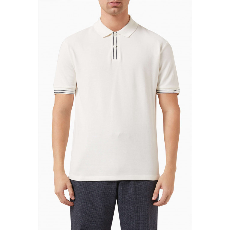 Selected Homme - Freddy Polo Shirt in Cotton-piqué White