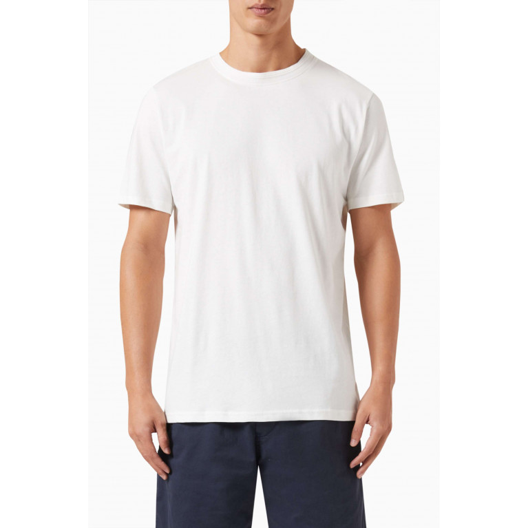 Selected Homme - Logo T-shirt in Cotton Jersey White