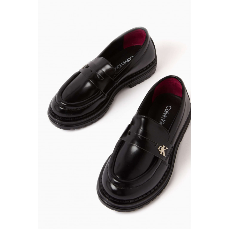 Calvin Klein - Logo Loafers in Faux Leather