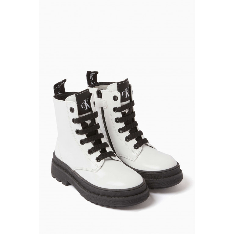 Calvin Klein - Lace-up Boots in Faux Leather