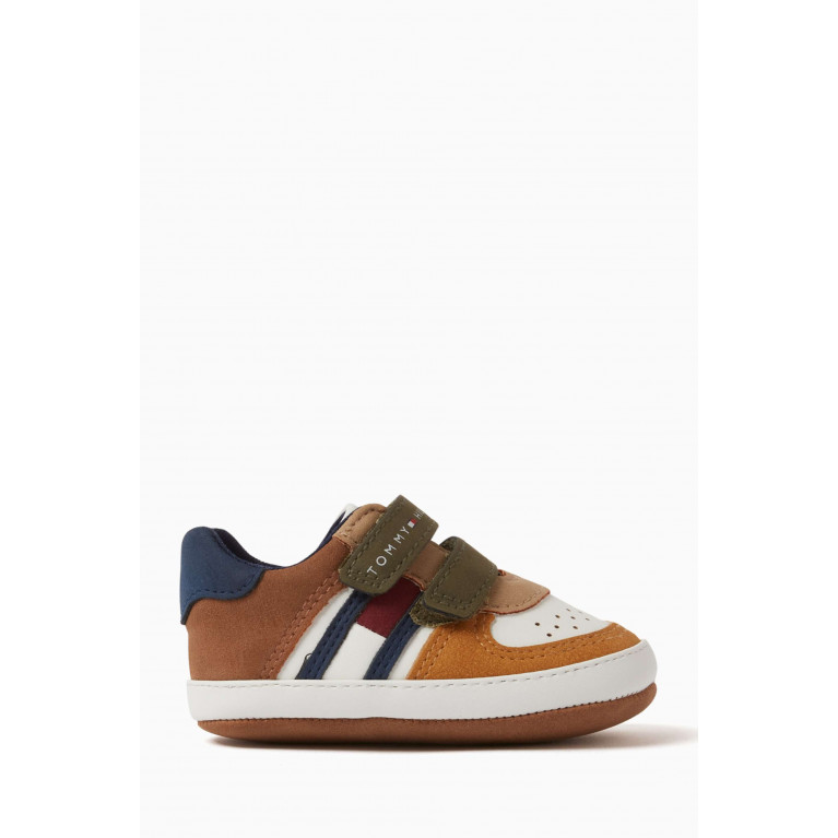 Tommy Hilfiger - Velcro Logo Sneakers in Faux Leather