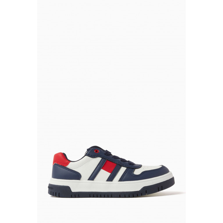 Tommy Hilfiger - Logo Low-Cut Sneakers in Faux Leather