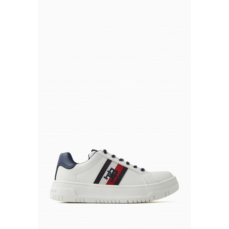 Tommy Hilfiger - Stripes Low Cut Sneakers in Faux Leather