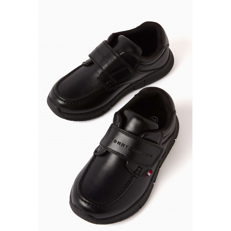 Tommy Hilfiger - Velcro Logo Shoes in Faux Leather