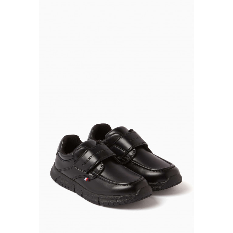 Tommy Hilfiger - Velcro Logo Shoes in Faux Leather