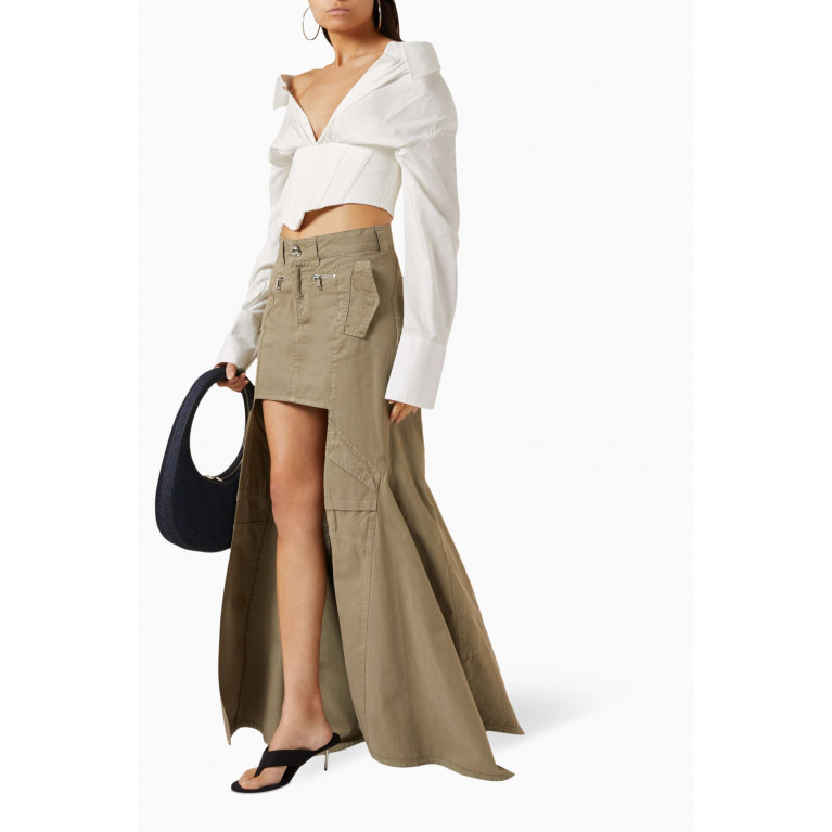 Coperni - Panelled High-low Skirt in Cotton