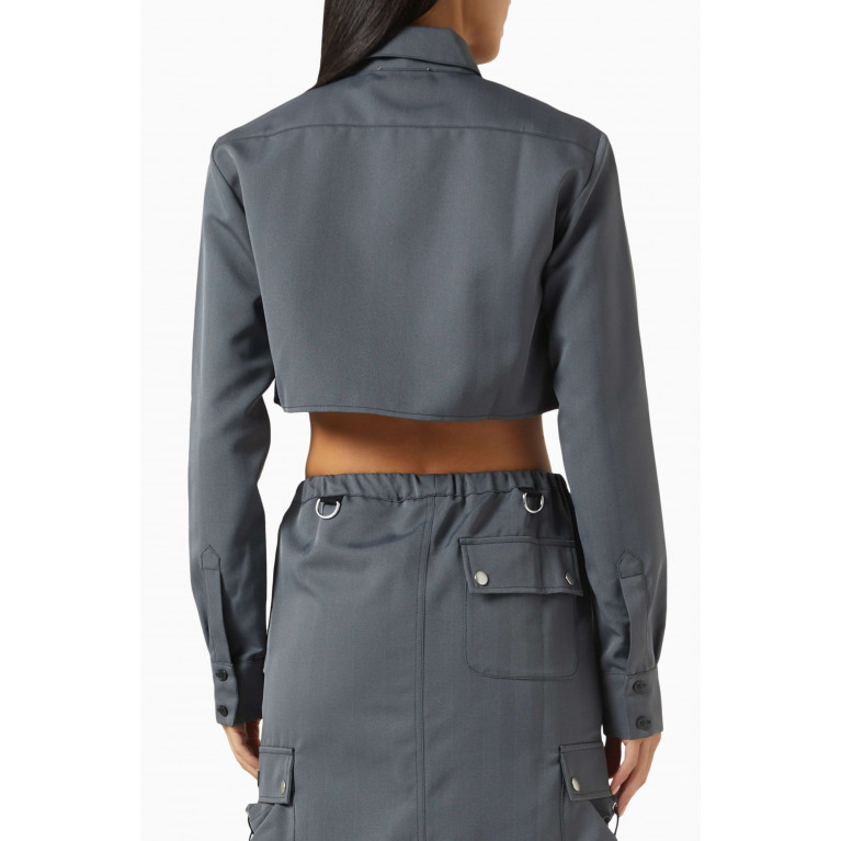 Coperni - Cropped Shirt in Recycled Fabric