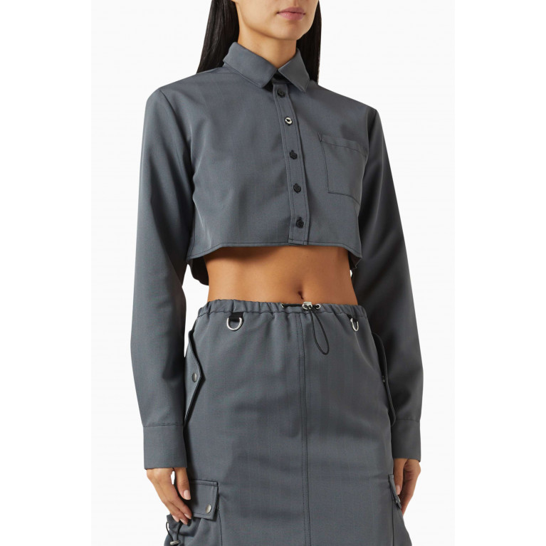 Coperni - Cropped Shirt in Recycled Fabric
