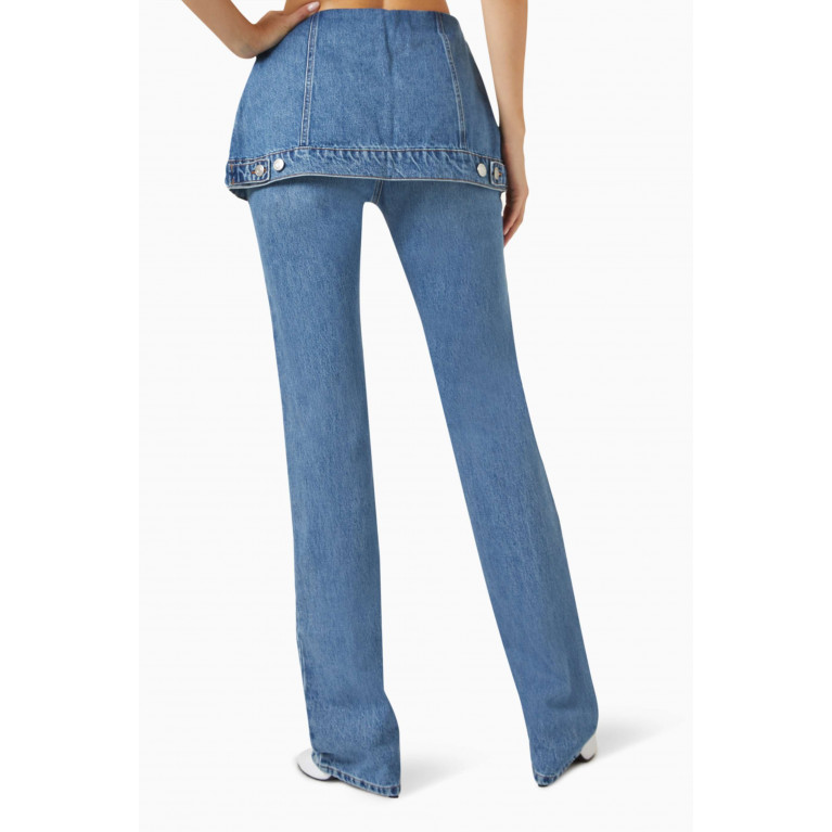Coperni - Flap Skirt Jeans in Cotton