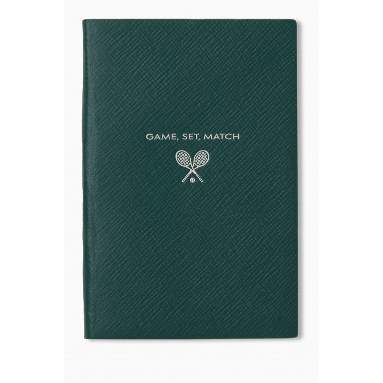 Smythson - Panama Game, Set, Match Chelsea Notebook in Crossgrain Leather