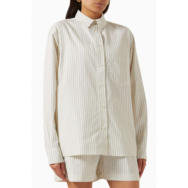 ANINE BING - Braxton Striped Shirt in Cotton