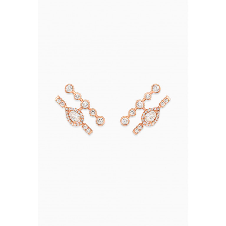 SARTORO - Mini Happy Diamond Earrings in 18kt Rose Gold