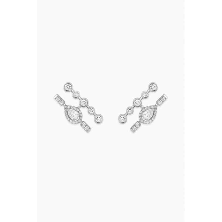 SARTORO - Mini Happy Diamond Earrings in 18kt White Gold