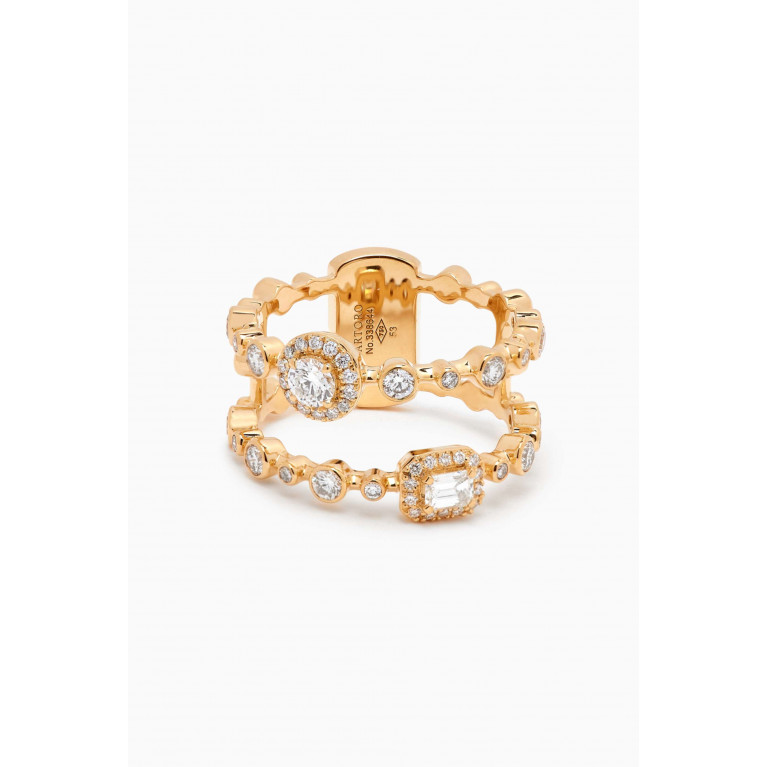 SARTORO - Happy Forever Diamond Ring in 18kt Yellow Gold