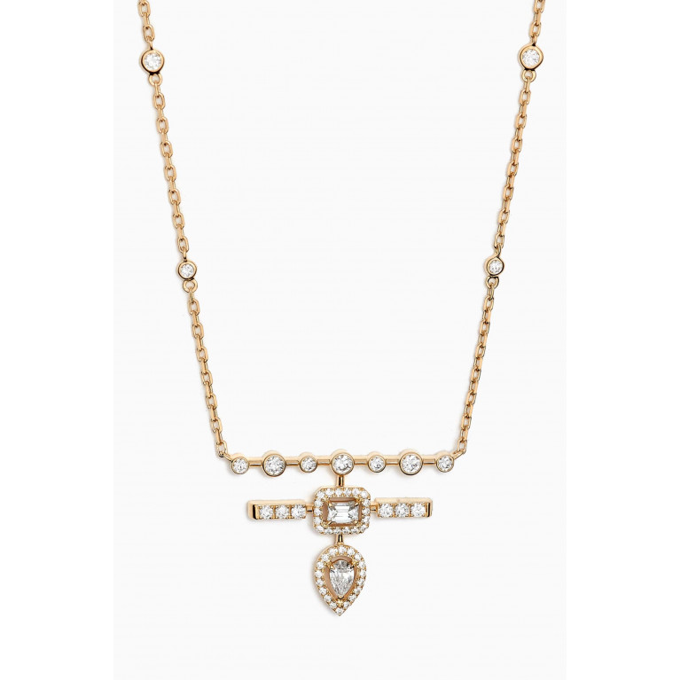 SARTORO - Mini Happy Diamond Pendant Necklace in 18kt Yellow Gold