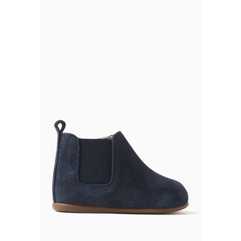 Babywalker - Chelsea Suede Boots in Leather Blue