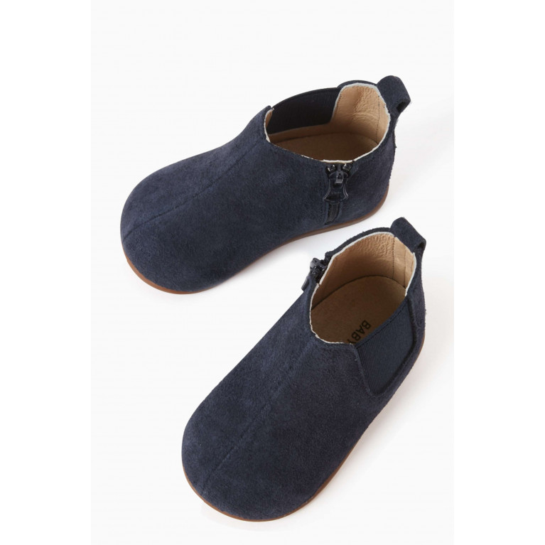 Babywalker - Chelsea Suede Boots in Leather Blue