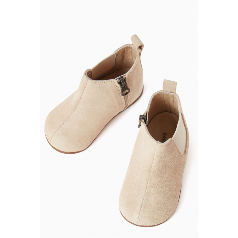 Babywalker - Chelsea Suede Boots in Leather Neutral