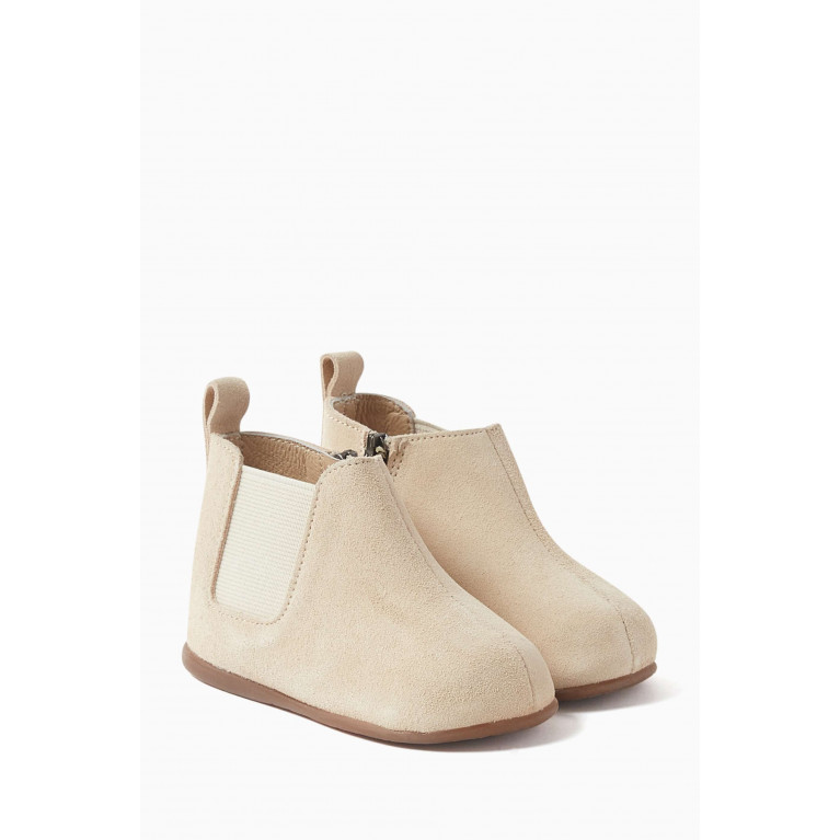 Babywalker - Chelsea Suede Boots in Leather Neutral