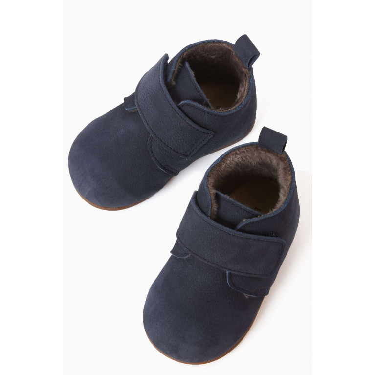 Babywalker - Single-velcro Low Boots in Nubuck Leather