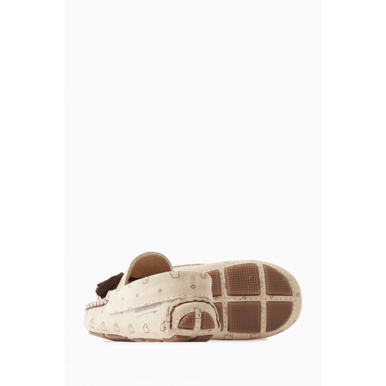 Babywalker - Tassel-embellishment Logo Loafers in Suede Leather