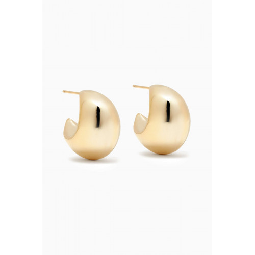 By Adina Eden - Chunky Graduated Hoop Earrings in 14kt Gold-plated Brass