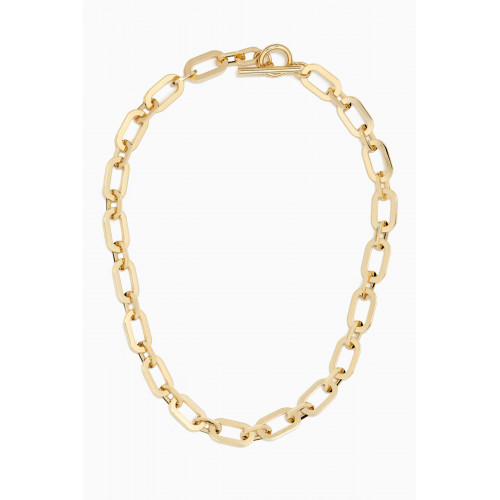 By Adina Eden - Chunky Open Link Toggle Necklace in 14kt Gold-plated Brass