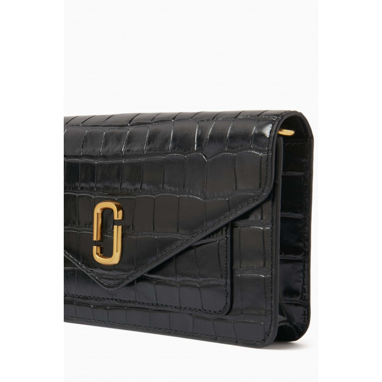 Marc Jacobs - Envelope Wallet on Chain in Crocodile-embossed Leather