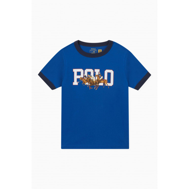 Polo Ralph Lauren - Triple Pony Printed T-shirt in Cotton