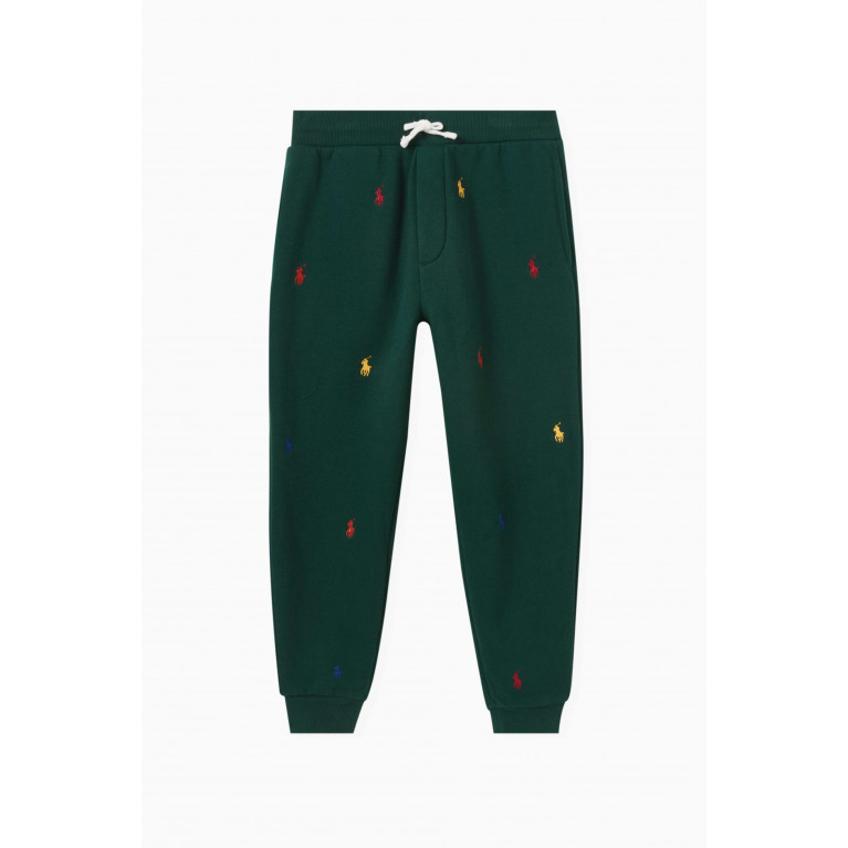 Polo Ralph Lauren - All-over Pony Embroidered Sweatpants in Cotton