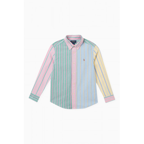 Polo Ralph Lauren - Striped Embroidered Pony Shirt in Cotton