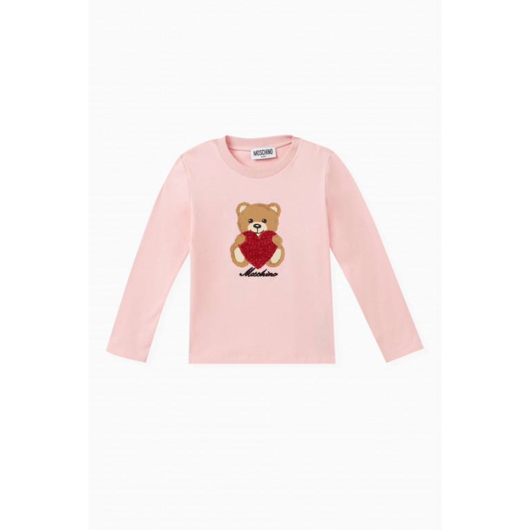 Moschino - Teddy Bear and Heart T-Shirt in Cotton