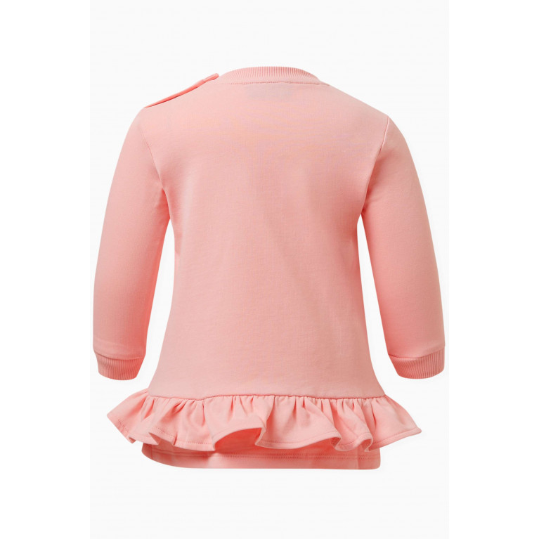 Moschino - Teddy Bear Print Dress in Cotton Pink