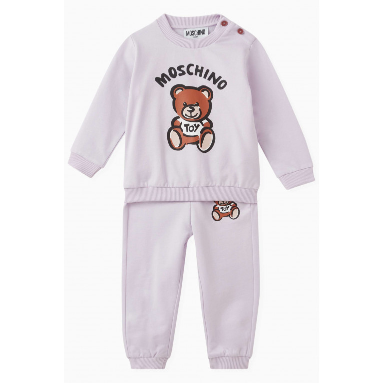 Moschino - Teddy Bear Tracksuit in Cotton Purple