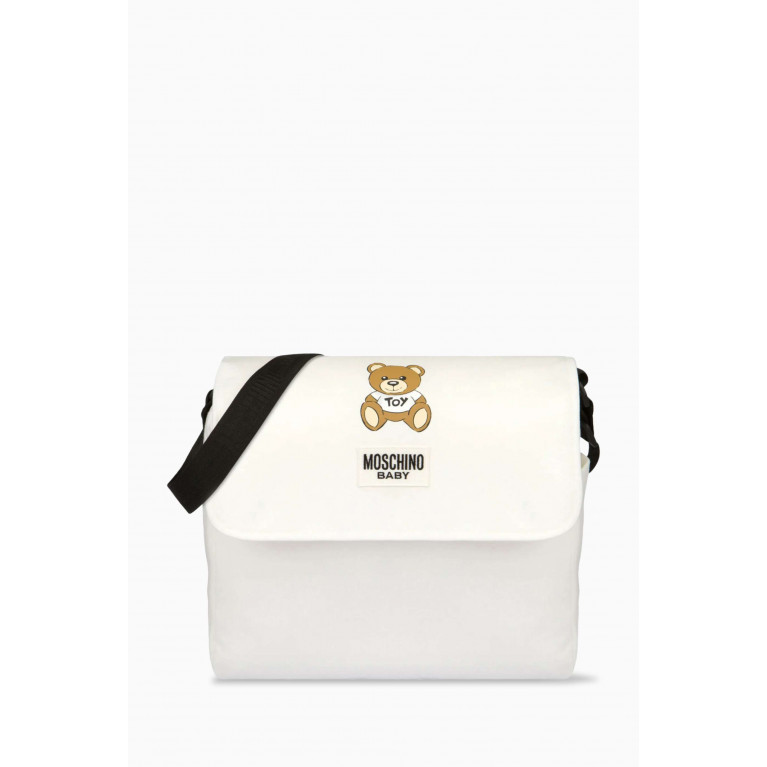 Moschino - Teddy Patch Baby Changing Bag in Cotton Neutral
