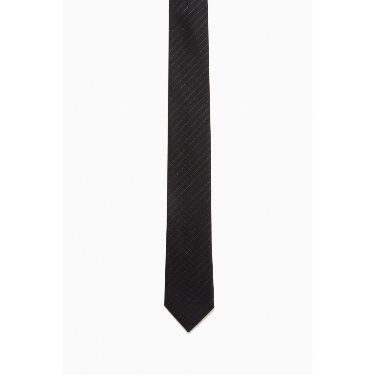 Saint Laurent - Striped Tie in Wool & Silk Jacquard